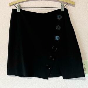 Mcbling Dollskill black mini skirt with buttons from Poster Girl